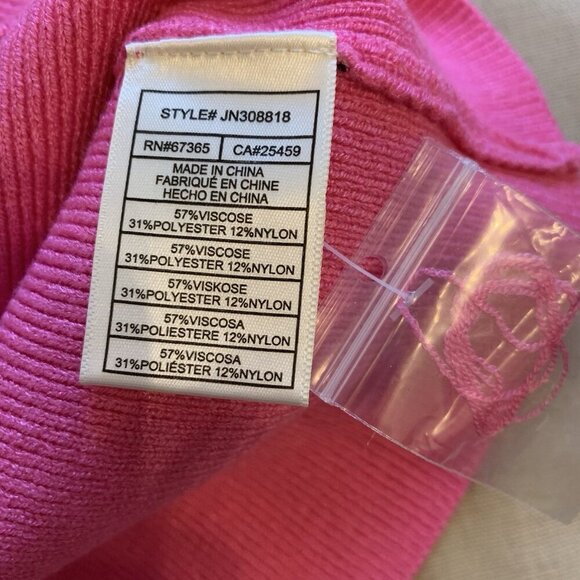 NWT Betsey Johnson Womens M Kaylee Mini Dress Barbie Pink Ribbed Cap Sleeves NEW - Picture 11 of 15